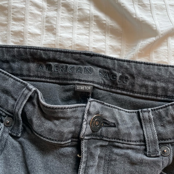 American Eagle Washed Black Stretch Mom Jeans - Picture 5 of 5